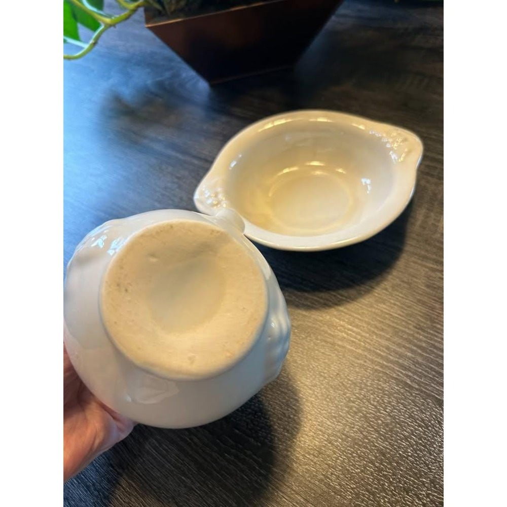 Vintage Ceramic Bowl and Pitcher Set Speckled Tan Glazed Farmhouse Cottagecore - Picture 4 of 7